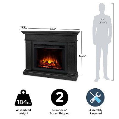 Centennial Grand Black Electric Fireplace with Mantel