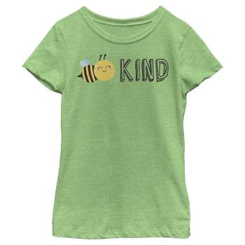 Girl's Lost Gods Bee Kind Cartoon Motto T-Shirt