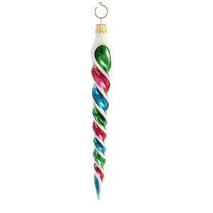 Sbk Gifts Holiday 8.0 Inch Vintage Brite Twisted Icicle Ornament Teal Green Fuchsia Tree Ornaments - 1 of 3