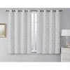 HLC.ME Versailles Lattice Flocked 100% Complete Blackout Thermal Insulated Window Curtain Grommet Panels, Set of 2 - 2 of 4