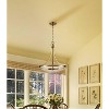 Claxy Modern Seeded Glass Pendant Light Brass Finish-3 Light - 3 of 4