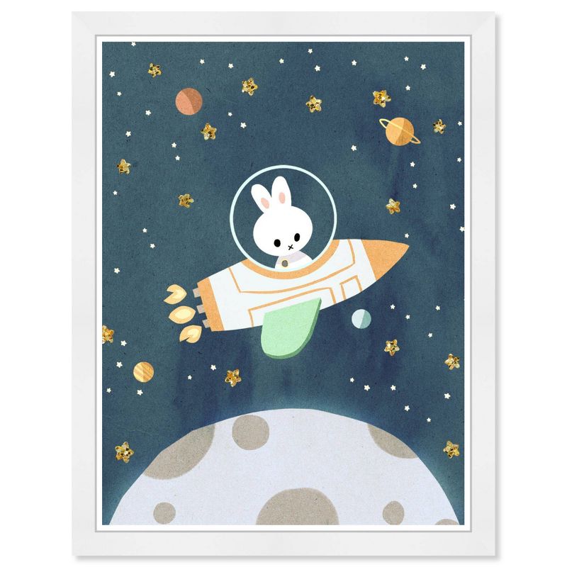 15&#34; x 21&#34; Space Bunny Astronomy and Space Framed Art Print - Wynwood Studio, 1 of 7