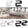 Particle Board Living Room Coffee Table Modern Coffee Table With S Shape 3 Tier Open Storage Shelves Matte Center Sofa End Table For Home Office - 2 of 4