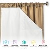HLC.ME White Thermal Insulated 100% Blackout Curtain Liner Window Panels - Complete Darkness and Window Privacy - Hooks Included - 4 of 4