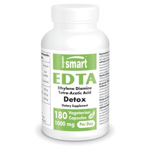 Supersmart EDTA 1000mg per Day - Calcium Disodium EDTA Supplement | Non-GMO & Gluten Free - 180 Vegetarian Capsules - 1 of 1