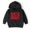 Merry and Bright Block Distressed - Toddler Hoodie - 3 of 4