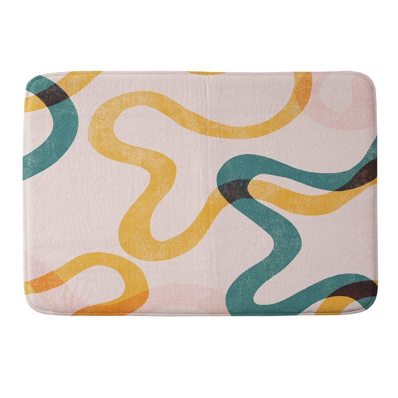 34&#34;x21&#34; Thirty One Illustrations Streamers Bath Mat Pink - Deny Designs, 1 of 5