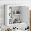XINGHANZHENXUAN Wall Mounted Bathroom Storage Cabinet with Mirror, Modern Medicine Cabinet with 6 Open Shelves - 4 of 4