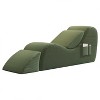 SYFERLORY Ergonomic Yoga Chair with Ottoman - Recliner with Side Pockets，Green - 3 of 4