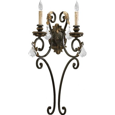 Quorum Lighting Rio Salado 2-Light Toasted Sienna/Mystic Silver Incandescent Wall Sconce