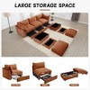 112.6" Chenille U-Shaped Modular Sectional Sofa with Storage Ottomans & Drawers Under Each Seat - 3 of 4