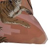 16"x16" Laura Graves Easy Tiger Throw Pillow Pink - Deny Designs: Indoor Square Cushion, Zipper Closure, Machine Washable - 3 of 4