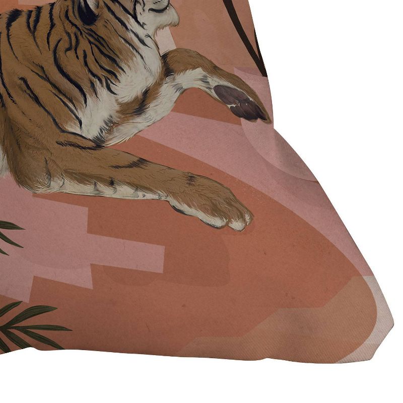 16&#34;x16&#34; Laura Graves Easy Tiger Throw Pillow Pink - Deny Designs, 4 of 9
