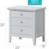 Vynxaria Elegant White Casual Nightstand ¨C Compact, No Assembly Needed, Perfect for Any Decor - 2 of 4