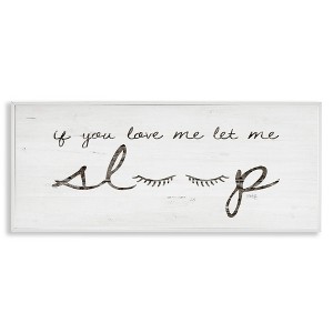 Stupell Industries Let Me Sleep Phrase with Eyelashes, 24" x 10" - 1 of 4