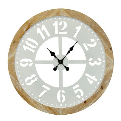 VIP Wood 31.5 in. Gray Wall Clock