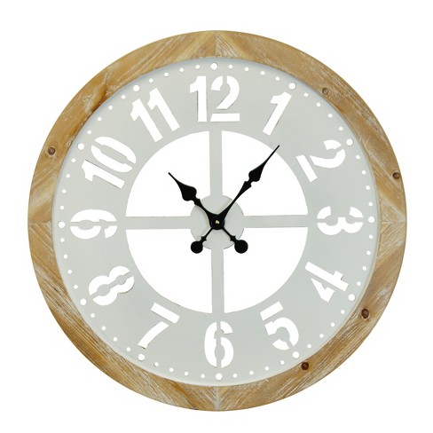 VIP Wood 31.5 in. Gray Wall Clock - image 1 of 2