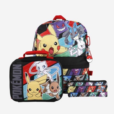 Pokemon Kids' 5pc Backpack Set - Black