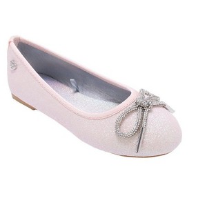 bebe Girls' Ballet Flats – Sparkly Ballet Sandals for Girls with Charms, Dressy Ballet Shoes for Little Kid/Big Kid/Toddler - 1 of 4