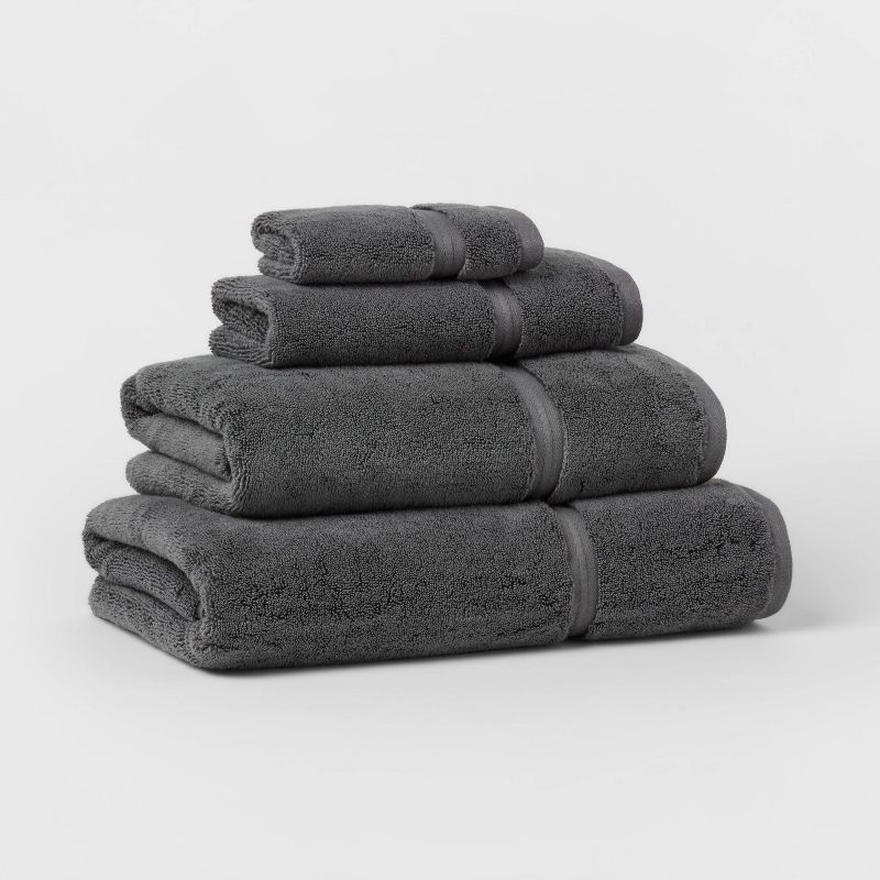 Oversized Spa Plush Bath Towel Dark Gray - Threshold&#8482;, 5 of 6