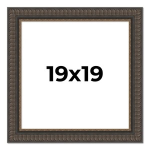 PosterPalooza | Square Museum Brown Picture Frame - UV Acrylic, Foam Board Backing, Hanging Hardware - 1 of 4