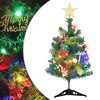 vidaXL Artificial Mini Christmas Tree with Decorations and 30 LED Lights, Green, Lifelike PVC Tips, USB Powered, 8 Lighting Modes, 23.6 Inches High - 2 of 4