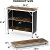 VINGLI Portable Bar Table, 3-Tier Shelves, Mobile Bar Table for Events, Party, Camping, Picnic, Tradeshow, Indoor with Black Skirt - 3 of 4