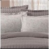 Full/Queen Size 6-Piece Reversible Comforter Set with Quilt – Grey & Light Green Paisley Print - 3 of 3