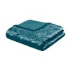 Sapphtopaz 4-Piece King/Cal King Velvet Duvet Cover Set, Diamond Quilted King Quilt Bedding Set with 2 Shams & Pillow -Teal - 2 of 4