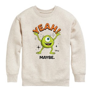 Boys' - Disney - Mike Yeah Maybe Graphic Long Sleeve Fleece Sweatshirt - 1 of 4