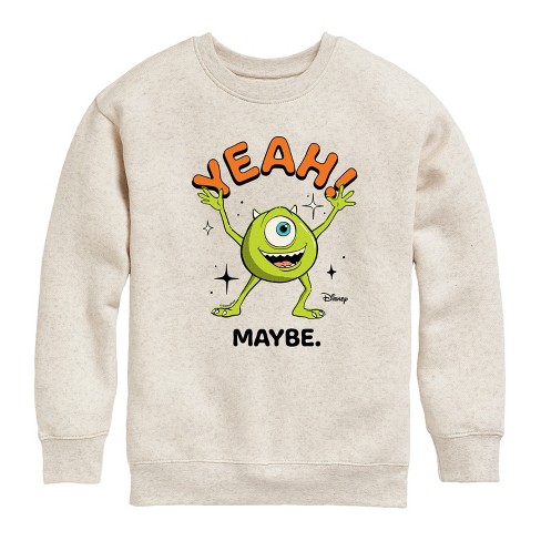 Boys' Disney Mike Yeah Maybe Graphic Long Sleeve Fleece Sweatshirt ...