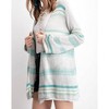 Women's Coastal Striped Knit Cardigan - Easel - 3 of 4