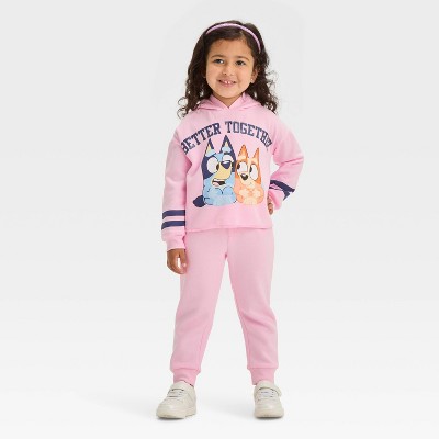 Image of Toddler Girls' Bluey Top and Bottom Set - Light Pink 18M