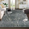 Washable Area Rug with Modern Abstract Branch Print for Bedroom, Non-Slip Backing, Soft Low-Pile Floor Carpet for Living Room, Kitchen - 2 of 4