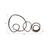 Decorative Object Metal and Aluminum Abstract Looped Rings Metallic Finish for Home or Office - 16" Bronze & Copper - 3 of 4