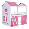 Grungis Full Size Wood House Loft Bed with Windows and Sills,Modern Bunk Bed with Guardrails and Tent,Loft and Bunk Bed for Bedroom - 4 of 4