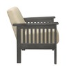 Textured Fabric Upholstered Classic Accent Chair with Cushion Back, Attached Back and Seat Cushions, Foam Padding, Solid Wood Frame - 3 of 4