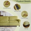 Karl Home |120 in. W Pillow Top Arm Double-layer Cushion Corduroy Sofa in Green With Ottoman - 4 of 4