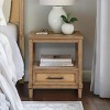 Gulches Tranquil Nightstand - Woven Cane Accent with Pewter Handle - 2 of 4