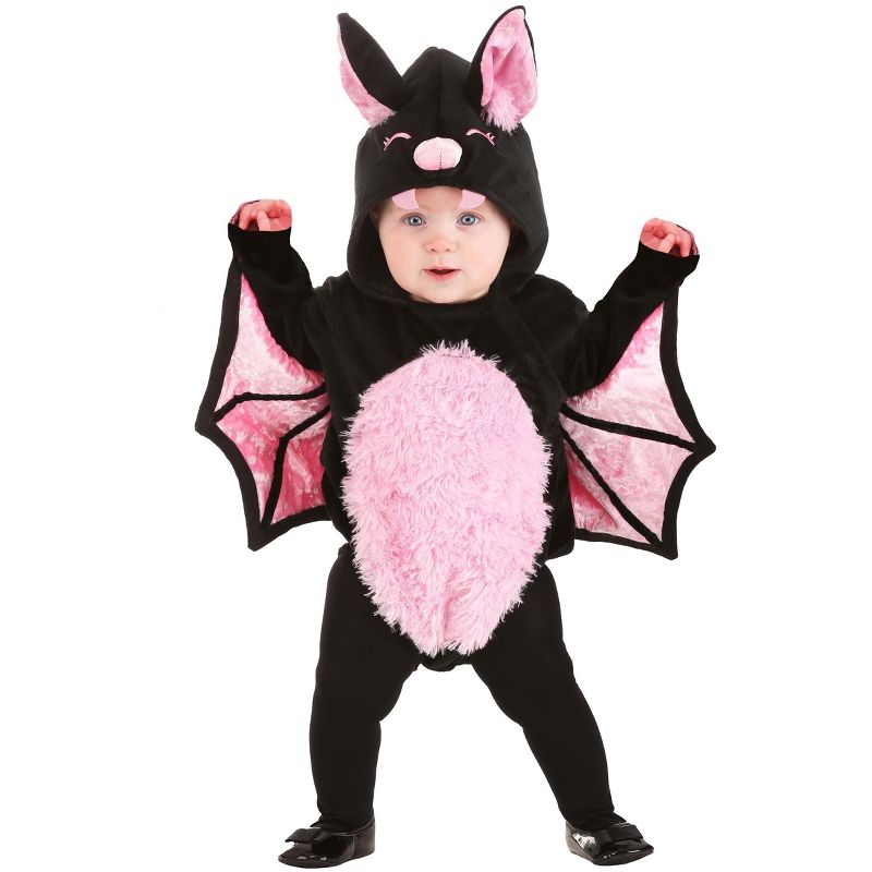 HalloweenCostumes.com Pink Vampire Bat Baby Costume, 3 of 5