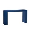 Modern Curved Design Wood Console Table,Entryway Side Table With Vertical Stripe Design Suitable for Living Room Hallway-Cuddlewood - 3 of 4