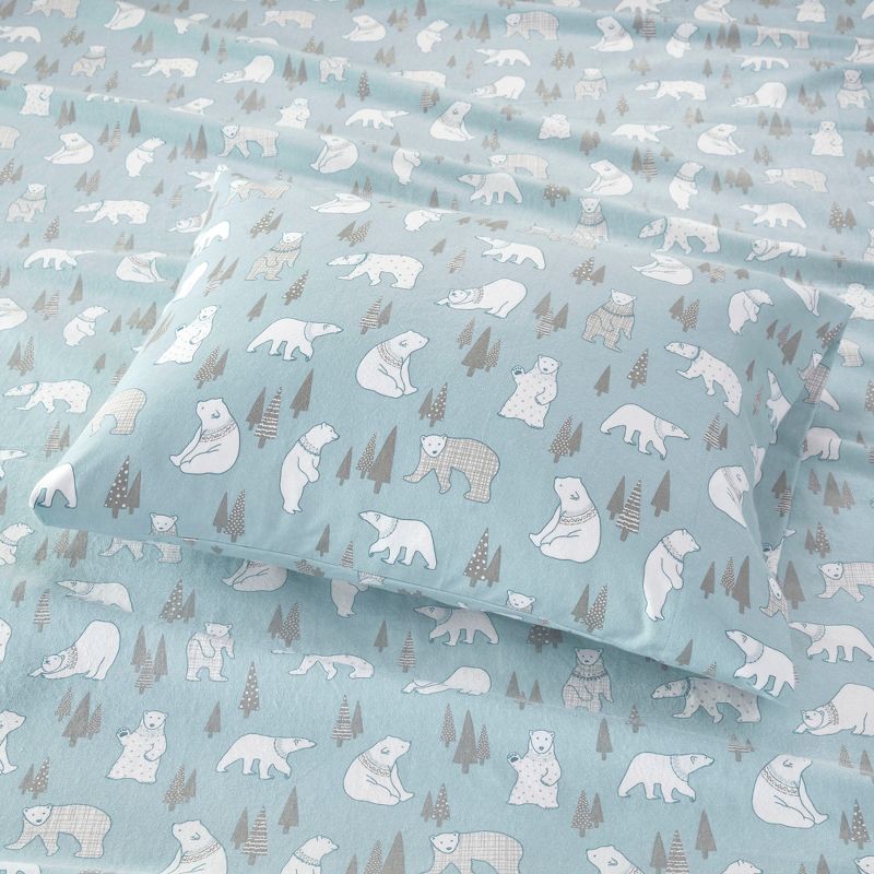 Ultra-Soft Novelty Printed Cotton Flannel Sheet Set, 4 of 5