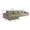 Cloud Couch with L-Shape Chaise,Modern Modular Sofa with Deep Seat, Upholstered Couches for Living Room Bedroom,Camel - image 2 of 3