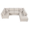 NicBex Modern 117.3" Pull Out Sofa Bed Chenille Convertible Sleeper Sofa with 2 Pillows for Living Room - image 4 of 4