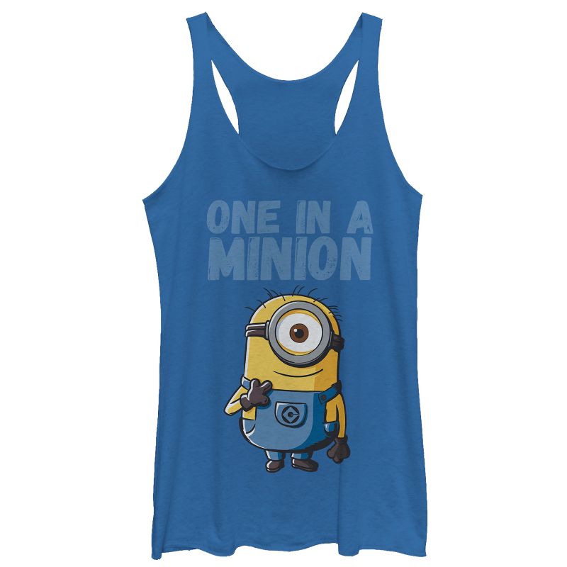 Women's Despicable Me Cute One in a Minion Racerback Tank Top, 1 of 4