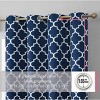 HLC.ME Lattice Print Design Curtains Light Reducing Insulating Grommet Window Treatments Curtains - Set of 2 - 2 of 4