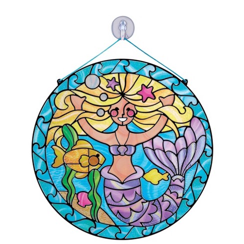 Melissa & Doug Stained Glass Made Easy Activity Kit: Mermaids - 140+ Stickers - image 1 of 4