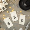 Juvale 7" Set of 12 Money Bag Pouches with Drawstring Closure Canvas Cloth and Dollar Sign Design for Toy Party Favors - 2 of 4