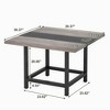 Kumasinova 39.37" Square Dining Table,Modern Center Table with Wood Tabletop & Metal Legs,Kitchen Table for Living Room & Office,Gray - 3 of 4