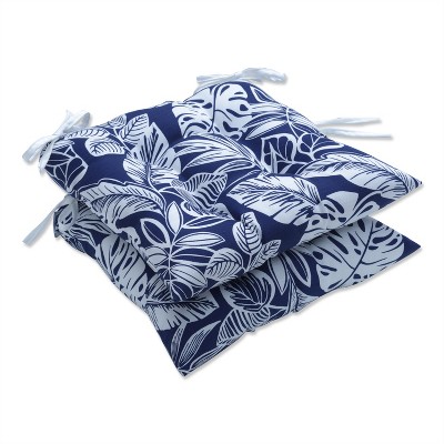 Set of 2 Delray Outdoor/Indoor Tufted Squared Seat Cushions - Pillow Perfect